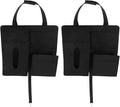 Felt Car Organizer Backseat Hanging Storage Bag 2Pcs Set Black Backseat Car Organizer Pouch for Vehicle Seat Storage and Travel Accessories
