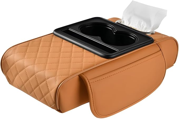 Civenhhd Car Armrest Pad, Universal Armrest Cushion Pad, Leather Armrest Box Pad
