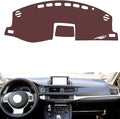 Leather Dashboard Cover Compatible with LEX CT Navigation 2012-2013,Dash Board Cover mat Anti-Slip Sun-Proof and dust-Proof(Brown)