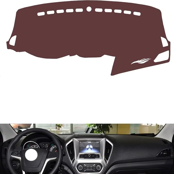 generic leather dashboard cover Compatible with MG GT，dash cover, Non-Slip Dash Cover, Dash mat Dashboard Cover, Interior Dash Covers, brown