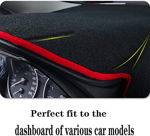 Dash Covers for Jeep-Cherokee 2022-2023,Polyester Car Dashboard Cover,Dash Board Protecter Cover,Interior Car Dash Board Covers Mat,Red