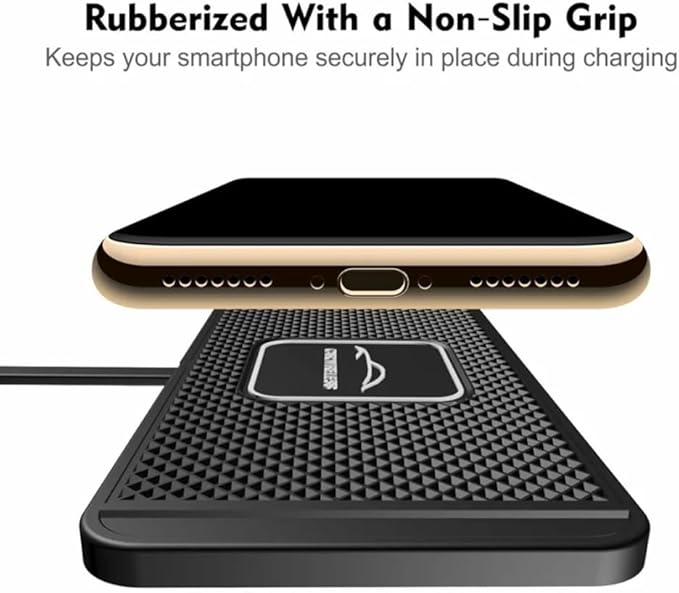 15W Non Slip Wireless Charging Mat, Wireless Charger, Wireless Car Charger Charging Pad, Fast Wireless Phone Charger or Smart Phones