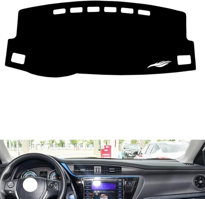leather dashboard cover Compatible with Toyota Levin 2019，dash cover（black）