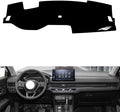 leather dashboard cover Compatible with HONDA CRV (HUD,no audio 2023，dash cover（black）
