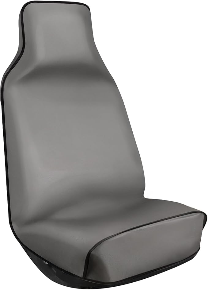 Xokaimeo Waterproof Front Seat Covers Grey - Washable Front Car Seat Protectors with Anti Slip Bottom - Durable Auto Seat Cushions Universal Fit for Vehicles Cars SUV Trucks
