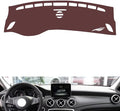 Leather Dashboard Cover Compatible with Mercedes GLA 2015-2019,Dash Board Cover mat Anti-Slip Sun-Proof and dust-Proof(Brown)