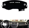 leather dashboard cover Compatible with Peugeot 301 2014-2016，dash cover（black）