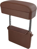 AOWIS Car Console Armrest Box Arm Rest Height Adjustable Comfort Elbow Pad Universal (Brown)