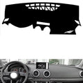 leather dashboard cover Compatible with Audi A3 2014-2020，dash cover（black）