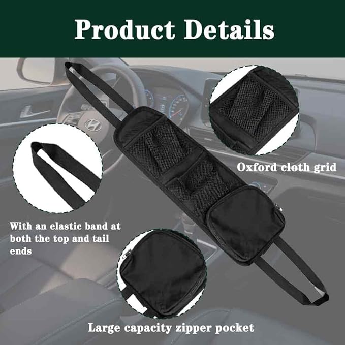 2PCS Car Seat Storage Pouches, Car Organizer, Universal Fit for Car Seats, SUVs, Trucks, Organize Phones, Water Bottles, Snacks, Travel Essentials (2PCS)