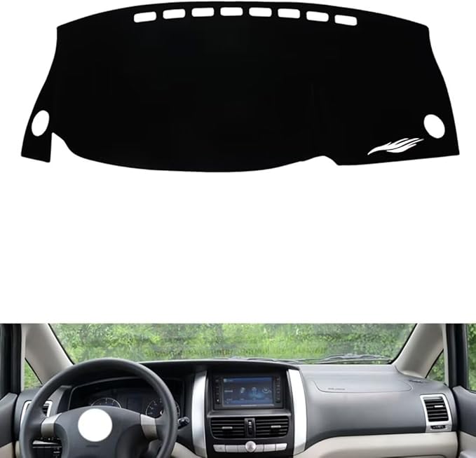 leather dashboard cover Compatible with Nissan Succe 2010-2014，dash cover（black）