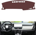 Leather Dashboard Cover Compatible with KIA Seltos 2023-2026,Dash Board Cover mat Anti-Slip Sun-Proof and dust-Proof(Brown)