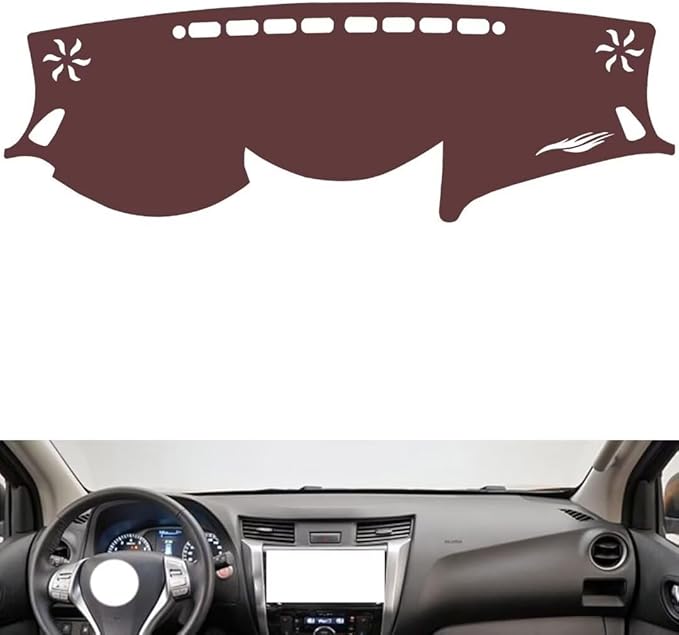 Leather Dashboard Cover Compatible with Nissan NAVARA，Dash Cover, Non-Slip Dash Cover, Dash mat Dashboard Cover, Interior Dash Covers