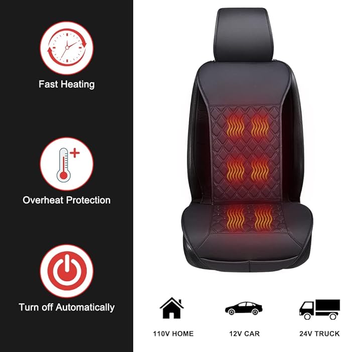 Universal Seat Cushion, Comfortable Seat Cover with Full Back Support in Winter