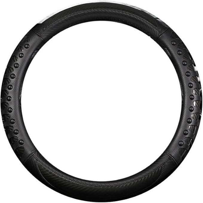Steering Wheel Cover For Women And Men,Carbon Fiber Steering Wheel-Anti-Slip, Scratch-Resistant, Current Fit For 14–16 Inch Wheels Fit For Most Cars(42CM Brown)
