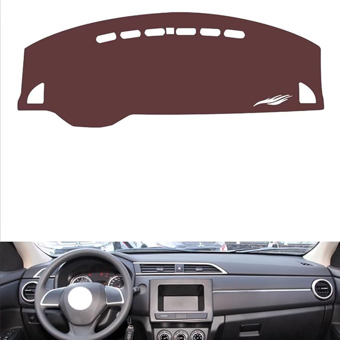 Leather Dashboard Cover Compatible with Mitsubishi ASX 2020，Dash Cover, Non-Slip Dash Cover, Dash mat Dashboard Cover, Interior Dash Covers