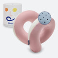 Vesta Loop Neck Pillow for Travel, Spiral Wrapping Design for Enhanced Chin & 360º Support, S-Shape Memory Foam Airplane Pillow for Flight, Office, and at Home (Heavenly Pink, S-Shape (Pack of 1))