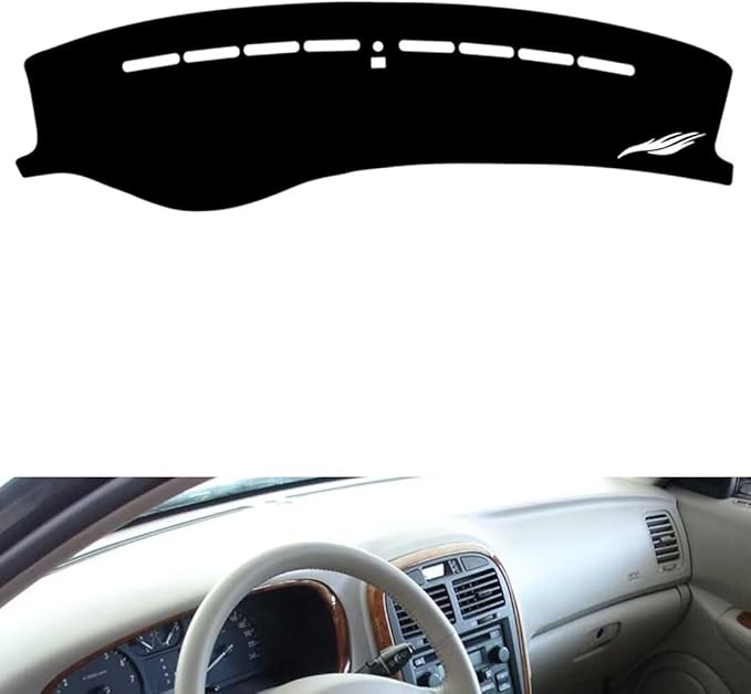 Leather Dashboard Cover Compatible with KIA Optima 2006-2010，Dash Cover（Black）