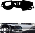 leather dashboard cover Compatible with BMW M3 (HUD 2021，dash cover（black）