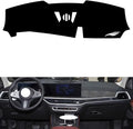 leather dashboard cover Compatible with BMW X6（NO HUD） 2023-2024，dash cover（black）