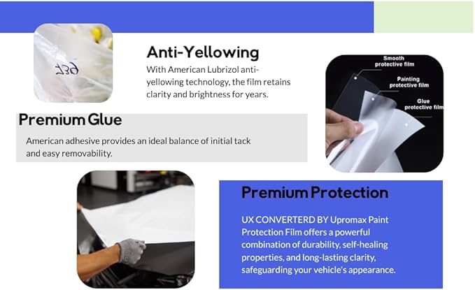Clear Self-Healing TPU PPF - 7.5mil Anti-Scratch, 0.5" x 150", UV Yellowing Resistant Paint Protection Film for Cars, Trucks, Motorcycles, Door Edge