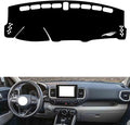 Leather Dashboard Cover Compatible with HyundaiHyundai Venue 2019-2023，Dash Cover（Black）