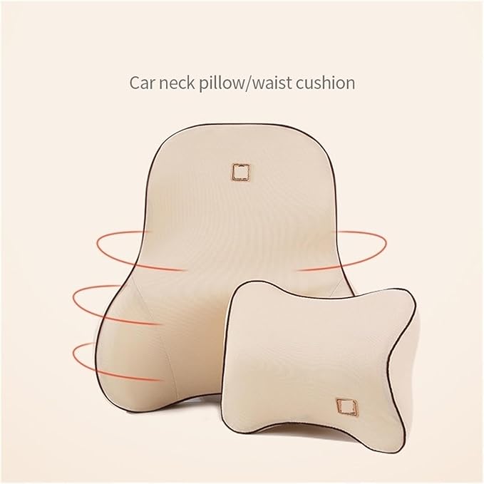Car Driver Pillow Lumbar Support Back Cushion Fit for Seat Neck Pillow Washable Pillow Cushion(1pcs red Neck)