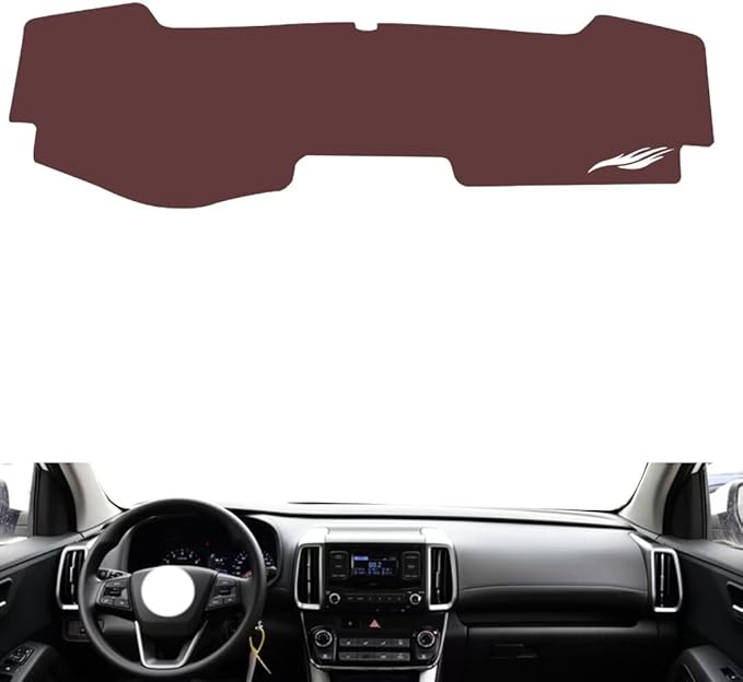 Leather Dashboard Cover Compatible with HyundaiHyundai NEWIX35（Half Covered） 2018-2021，Dash Cover, Non-Slip Dash Cover, Dash mat Dashboard Cover, Interior Dash Covers