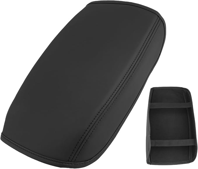 LFOTPP Armrest Cover for 2024-2026 Ford Ranger (XL/XLT/Lariat/Raptor) Ford Ranger Accessories Center Console Cover Arm Rest Protector Middle Lid Pad Protector PU Leather,Non-SlipElectronic Brake Only