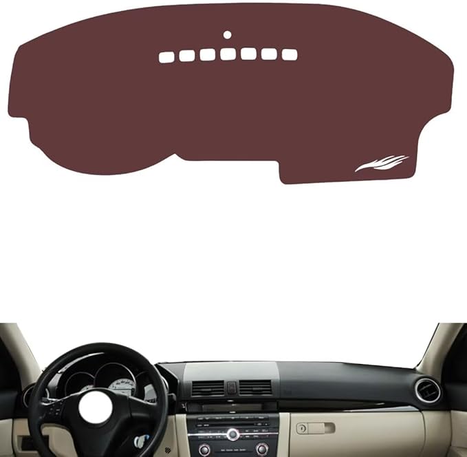 Leather Dashboard Cover Compatible with Mazda 3 2006-2012，Dash Cover, Non-Slip Dash Cover, Dash mat Dashboard Cover, Interior Dash Covers
