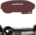 Leather Dashboard Cover Compatible with Mazda 3 2006-2012,Dash Board Cover mat Anti-Slip Sun-Proof and dust-Proof(Brown)