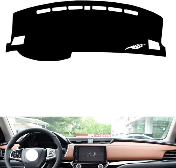 leather dashboard cover Compatible with HONDA Crider 2019-2024，dash cover（black）