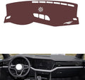 Leather Dashboard Cover Compatible with VW Compatible with Touareg (NO HUD 2019-2023，Dash Cover, Non-Slip Dash Cover, Dash mat Dashboard Cover, Interior Dash Covers