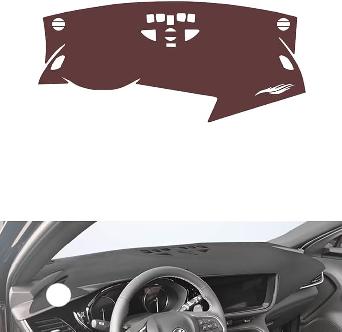 Leather Dashboard Cover Compatible with Buick Envision S (No Warning Light 2020-2023，Dash Cover, Non-Slip Dash Cover, Dash mat Dashboard Cover, Interior Dash Covers
