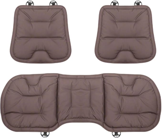 Bzxpk Skin-Friendly & Dirt-Repellent Leather Car Seat Cushion, Non-Slip PU Leather Seat Cover for Car, Office Chair & Travel, Breathable Comfort Cushion (Brown, Three-Piece Set)