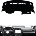 leather dashboard cover Compatible with Citroen C4L，dash cover（black）
