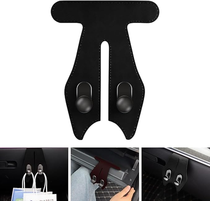 NHHEO Car Hook for Co-Pilot Glovebox, Universal Vehicle Glove Box Organizer for Umbrella Handbag Coat(Black)