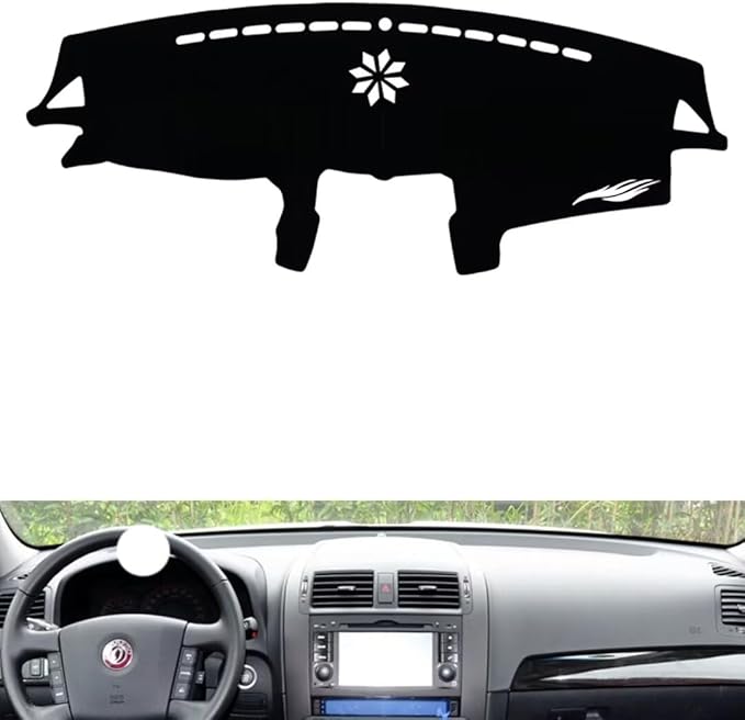 leather dashboard cover Compatible with KIA mohave，dash cover（black）