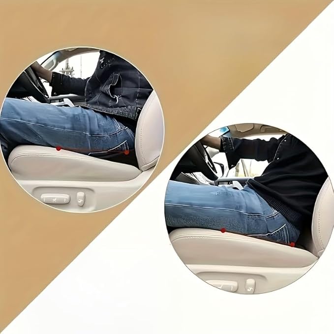 Mautoply Memory Foam Car Seat Cushion for Back Pain Relief - Lumbar Support Pillow for Driving, Office & Car Ergonomic Wedge Cushion for Short Drivers