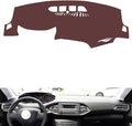 Leather Dashboard Cover Compatible with Peugeot 308S,Dash Board Cover mat Anti-Slip Sun-Proof and dust-Proof(Brown)