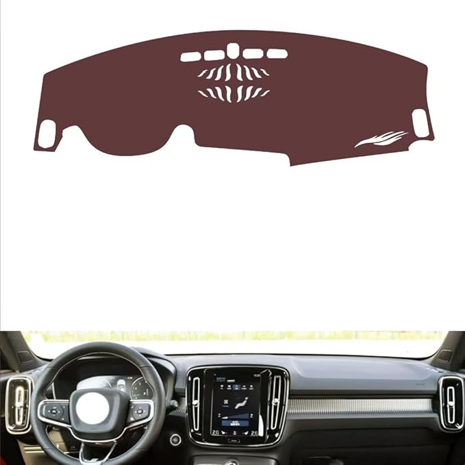 Leather Dashboard Cover Compatible with Volvo XC40 2019-2025，Dash Cover, Non-Slip Dash Cover, Dash mat Dashboard Cover, Interior Dash Covers