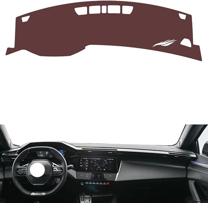 Leather Dashboard Cover Compatible with Peugeot 408X (no Speaker)，Dash Cover, Non-Slip Dash Cover, Dash mat Dashboard Cover, Interior Dash Covers