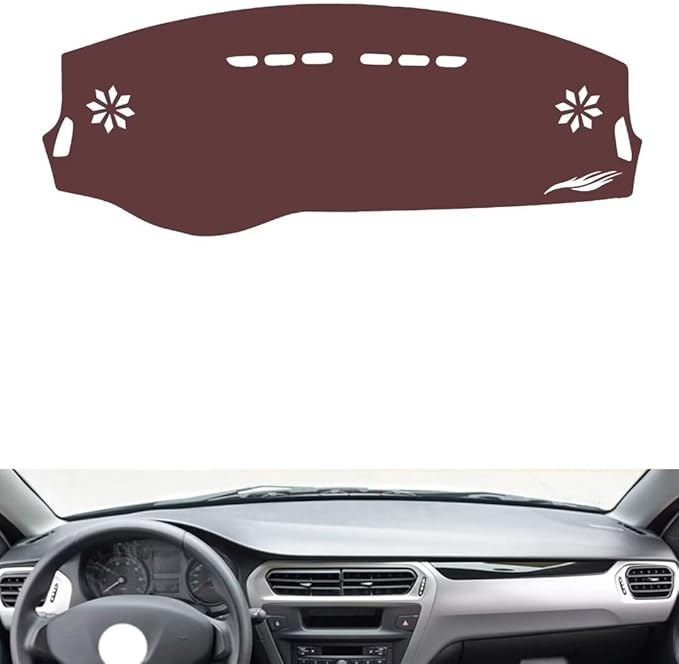 Leather Dashboard Cover Compatible with Peugeot 301（Half Covered ） 2017-2018，Dash Cover, Non-Slip Dash Cover, Dash mat Dashboard Cover, Interior Dash Covers
