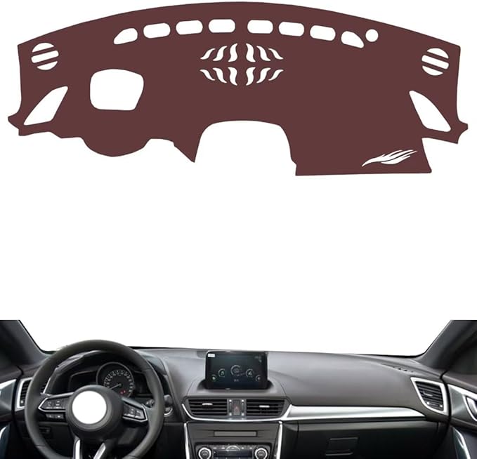 Leather Dashboard Cover Compatible with Mazda CX-4（HUD），Dash Cover, Non-Slip Dash Cover, Dash mat Dashboard Cover, Interior Dash Covers