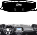 leather dashboard cover Compatible with Ford everest (speakers)，dash cover（black）