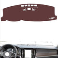 Leather Dashboard Cover Compatible with Volvo V90 (Gyroscope),Dash Board Cover mat Anti-Slip Sun-Proof and dust-Proof(Brown)