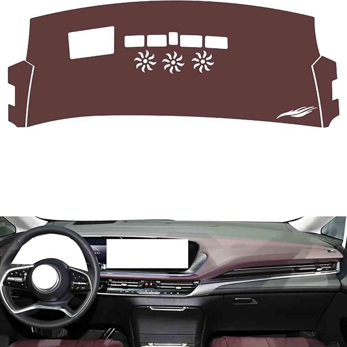 generic leather dashboard cover Compatible with Buick Century（HUD），dash cover, Non-Slip Dash Cover, Dash mat Dashboard Cover, Interior Dash Covers, brown