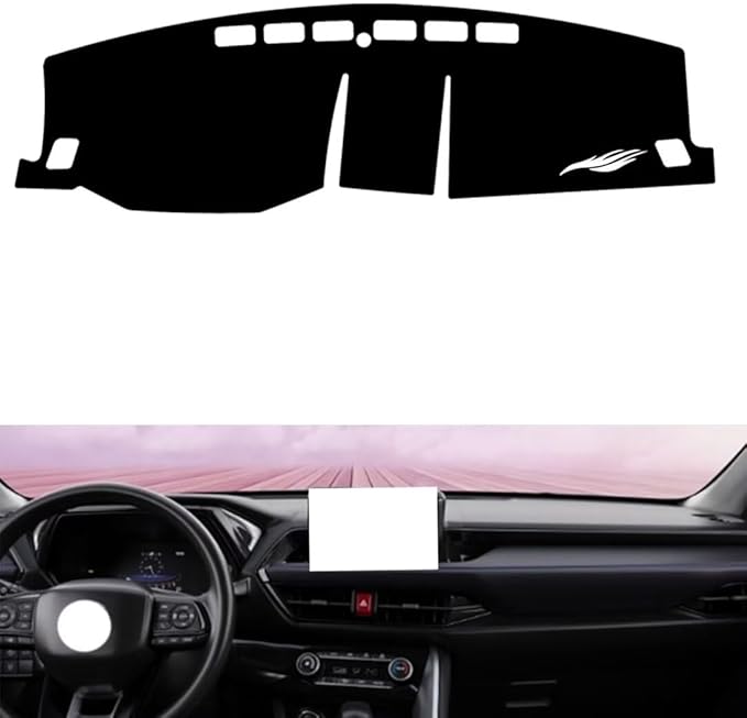 leather dashboard cover Compatible with Toyota YARIS CROSS（NO HUD） 2023，dash cover（black）
