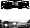leather dashboard cover Compatible with Infiniti Q30，dash cover（black）