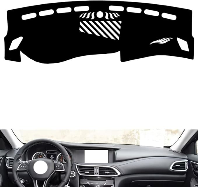 leather dashboard cover Compatible with Infiniti Q30，dash cover（black）
